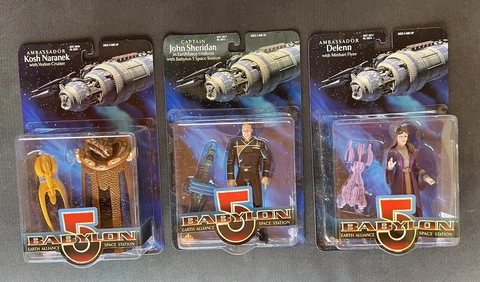 Babylon 5 action figure lot Kosh, Sheridan, Delenn Cover