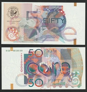 IBNS 50 Core Werbung Testnote Banknote 1991 UNC Stempelglanz - Bild 1 von 1