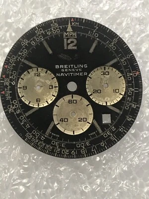 Breitling Navitimer Dial Part 7806  Black Dial Original Vintage - Image 1 of 2