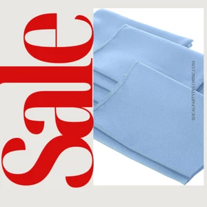 LT BLUE - Poly Poplin Napkin - 18" X 18" - Cloth Napkins, Washable Napkins, - Picture 1 of 5