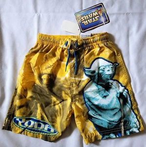 Vintage 2002 Star Wars AOTC YODA BOYS SWIMSUIT Shorts Trunks Lining SIZE 5 NWT - Picture 1 of 6
