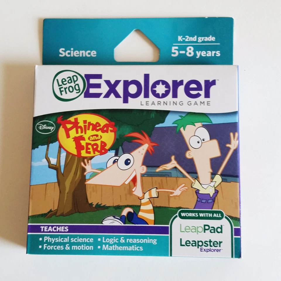 Phineas and Ferb Leap Frog Science Games Leap Pad LeapPad Leapster Explorer  - Image 1 of 3