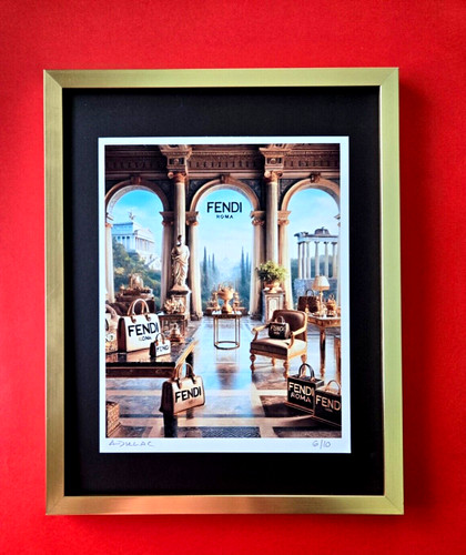 ALEXANDER DULAC FENDI Spirit stampa autentica firmata a mano edizione limitata di 10 COA!