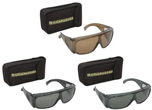 SUNSHIELDS Atlantis Moulded Plastic Golf Sunglasses Tinted Polarised Lens - Picture 1 of 14
