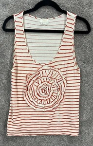 Kate Spade New York Top Girls Medium Red White Stripe Rosette Applique Tank - Picture 1 of 7