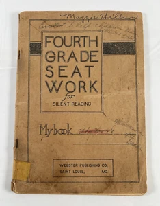 Fourth Grade Seat Work for Silent Reading 1928 Softcover Book Webster Publishing - Picture 1 of 10