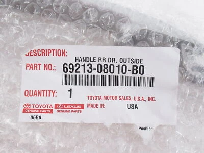 Manija de puerta exterior trasera genuina OEM Toyota 69213-08010-B0 2004-2010 Sienna Foto 1 de 4