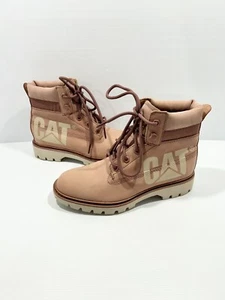 Caterpillar CAT Lyric Bold Leather work boots Pink Women’s US 7 EU 38 - Picture 1 of 10