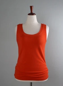 WOLFORD $120 Stretchy Solid Orange Scoop Neck Classic Tank Top Size XL - Picture 1 of 6