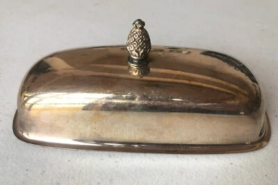 Cubierta de plato de mantequilla chapada en plata Wm Rogers (solo) patrón de acabado de piña 987 Foto 1 de 4