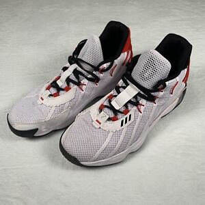 Adidas Dame 7. Size 10. Basketball shoes. White red black. Portland Trailblazers