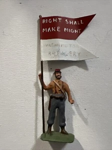 Vintage Calvary Soldier With Flag - Picture 1 of 6