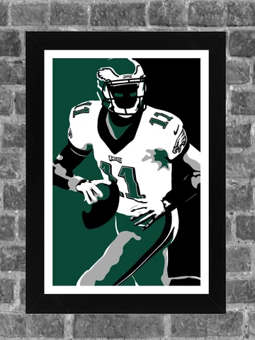 Philadelphia Eagles Carson Wentz Portrait Sports Print Art 11x17 Cover