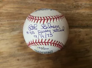 BOB GIBSON TRIKOT RUHESTAND HOF CARDINALS STAT SIGNIERT AUTO L/E OMLB BASEBALL - Bild 1 von 3