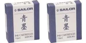 SAILOR fountain pen ink Cartridge Nano ink sei-boku ( Blue) Two box 24pcs - Picture 1 of 4