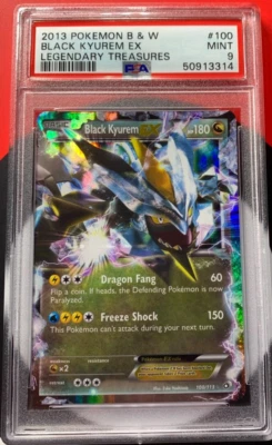 Black Kyurem EX 100/113 Legendary Treasures Holo 2013 Pokémon B & W PSA 9 MINT - Image 1 of 2