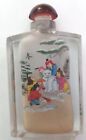 Snuff Bottle Winter Church no box. Reverse painted fo dog. Vintage htf 
