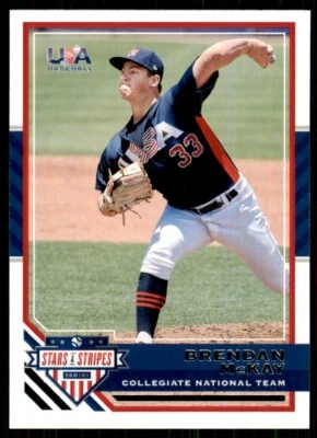 2017 Panini USA Stars & Stripes Brendan McKay Rookie Tampa Bay Rays #18 - Image 1 of 2