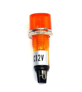 5pc Indicate Lamp 8007C-O φ12mm Lamp DC12V Orange Color Flat Head Soldering Pad - Picture 1 of 4
