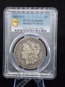 USA 1893-CC CARSON CITY MORGAN SILBER DOLLAR PLATTEN PCGS SEHR GUTE DETAILS A225 - Bild 1 von 2
