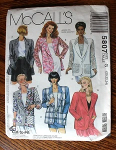 McCall's 5807 Sewing Pattern Woman's Jacket(20,22,24) UNCUT - Picture 1 of 3
