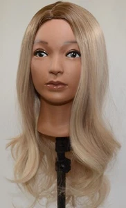 Damen Perücke Miranda Ombre braun bis aschblond hochdicht hitzebeständig Synthetik - Bild 1 von 9