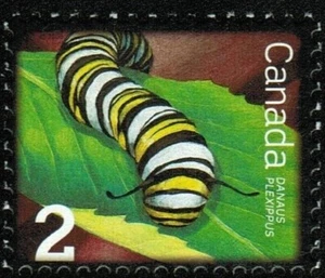 CANADA 🍁Stamp 2328 Beneficial Insects Monarch Caterpillar 2¢ 1 stamp MNH 2009 - Picture 1 of 1