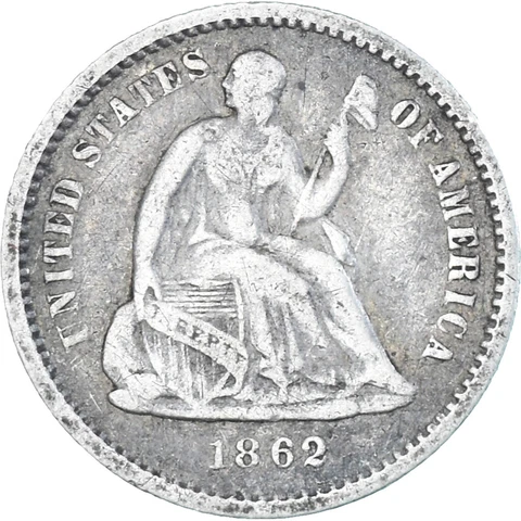 [#1175143] Coin, United States, Seated Liberty, Half Dime, 1862, Philadelphia, V Cover