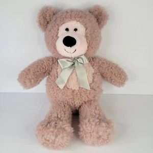 Kellytoy rosa Sherpa Fleece flauschiger Teddybär Plüschtier Stofftier Spielzeug 12 Zoll grau - Bild 1 von 12