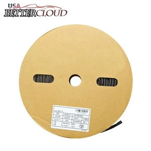 Schwarz 100 Fuß 100 Fuß 1/4 Zoll 6 mm Polyolefin 2:1 Schrumpfschlauch Schlauch Kabel UL - Bild 1 von 6