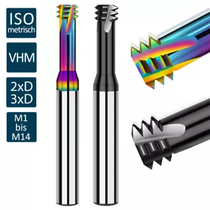 VHM Threaded Cutter / Threaded Swirl ISO Metric 2xD/3xD Universal & Aluminum - Picture 1 of 1