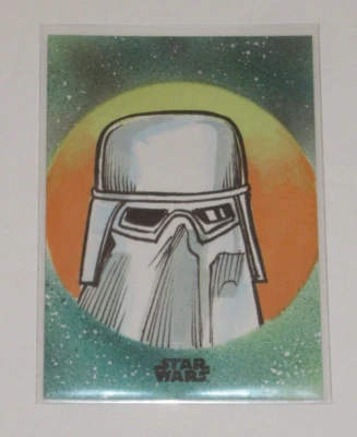 Topps Star Wars High Tek 2024 Snowtrooper Sketch Card 1/1 Artist Autograph Auto - Image 1 of 2