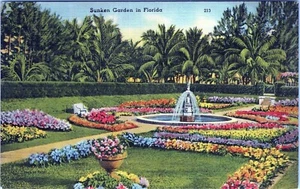 Sunken Garden Florida Postcard 213 Unposted - Picture 1 of 2