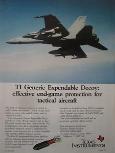 10/91 PUB TEXAS INSTRUMENTS GEN-X KÖDER US NAVY F-18 GENERISCHE EINWEGKÖDER ANZEIGE - Bild 1 von 1