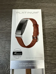 Platinum Fitbit Inspire Genuine Leather Copper Band Inspire HR Horween PT-FIBHLC - Picture 1 of 1