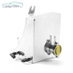 Aluminum Radiator Coolant Overflow Tank Reservoir Kit For 89-94 Nissan 240SX S13 - Picture 1 of 8