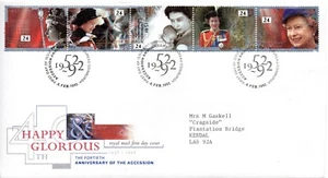 1992 Sg 1602/1606 Queen's Accession Se-Tenant Strip First Day Cover - Picture 1 of 1