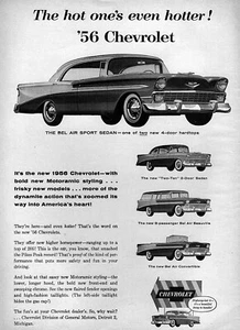 1956 Chevy Bel Air Sport Sedan Convertible & Beauville Wagon Original Ad  - Picture 1 of 1