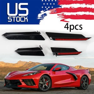 Carbon Flash For Corvette C8 Z51 2020-UP Front Bumper Side Canard Splitters Fins - Bild 1 von 21