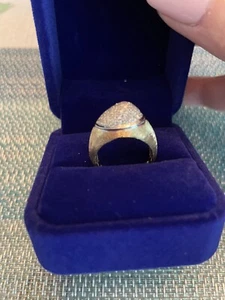 14k YG Lovely Pinky Diamond Ring Size 4.75-5. Satin Finish. Resizable - Picture 1 of 6