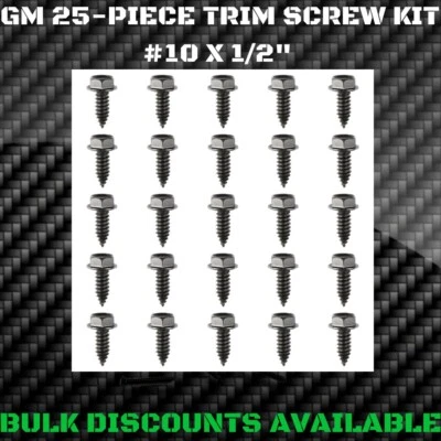 1982+ GMC S10 S15 Blazer Interior Dash Exterior Molding Engine Bay Trim Screws  - Изображение 1 из 2