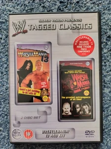 WRESTLEMANIA 13 14 XIII XIV TAGGED CLASSIC DVD SILVER VISION WWF WWE VG+ HYPE 18 - Foto 1 di 4