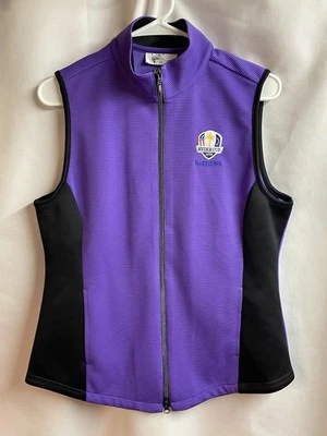 Chaleco de golf Ryder Cup 2016 avellana cremallera completa para hombre púrpura medio Greg Norman Foto 1 de 4