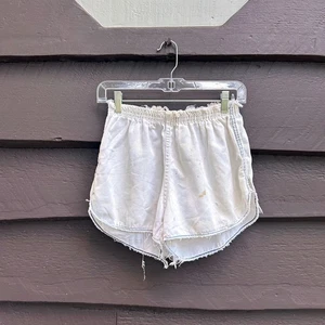 Vtg 1970s Gym Shorts CHAMPION Athletic Running Gym Sexy Dad Shorts Shredded M L - Picture 1 of 10