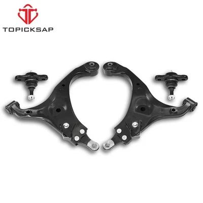 Braços de controle inferiores dianteiros 4 peças com ajuste de junta esférica 2007-10 Kia Rondo Optima LX/EX/SX - Imagem 1 de 4