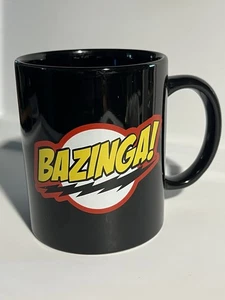 Bazinga!, Big Bang Theory Black Coffee Mug Cup, Warner Bros. No Chips/Cracks - Picture 1 of 6