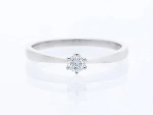 Anillo Top Preis 0,12 ct. Diamante Brillante 950 Platino Nuevo Deta Joyería - Imagen 1 de 1