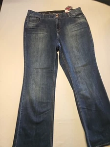 NWT Lane Bryant Tighter Tummy Tech High Rise Boot Size 20 blue jeans - Picture 1 of 16
