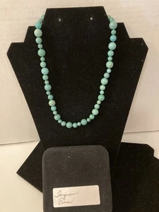 Türkis Perlen SS Halskette 16 Zoll - Bild 1 von 7