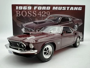 ACME - 1:18 MODEL - 1969 Ford Mustang BOSS 429 - Royal Maroon - A1801877 - Picture 1 of 15